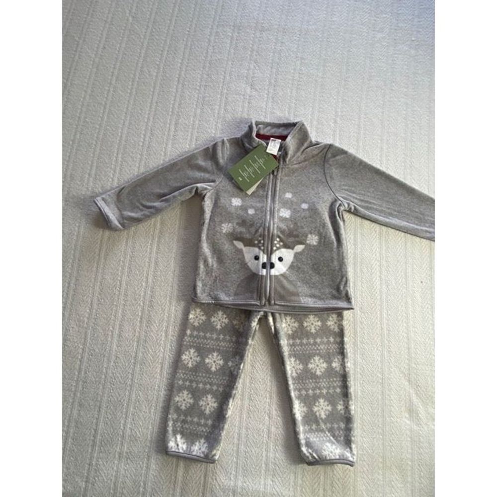 H&M Boys 18M Reindeer Fleece Jacket and Pants